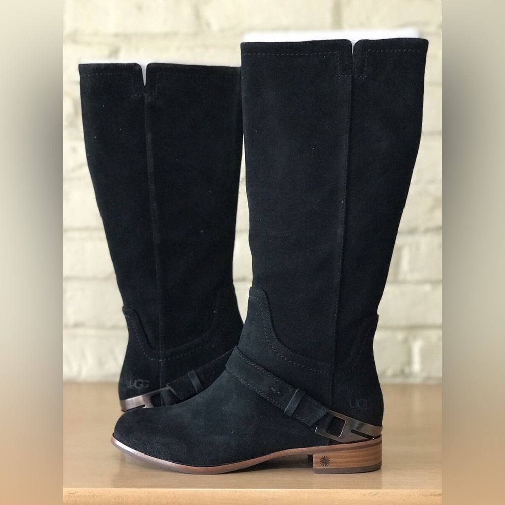 UGG Australia | Black Channing Suede Boots | Size 8.5
